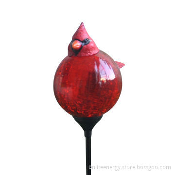 High-pole New Arrival LED Solar Garden Decoration Glass Resin Light with Creative Animal Shape